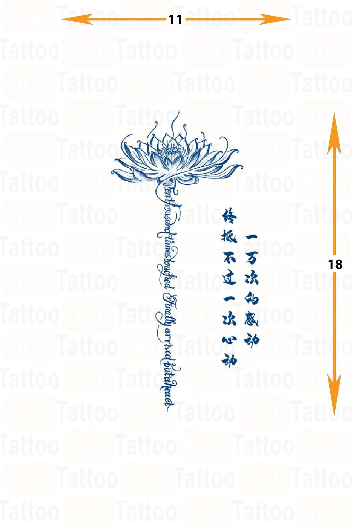 lotus çiçeði yari kalici dövme 