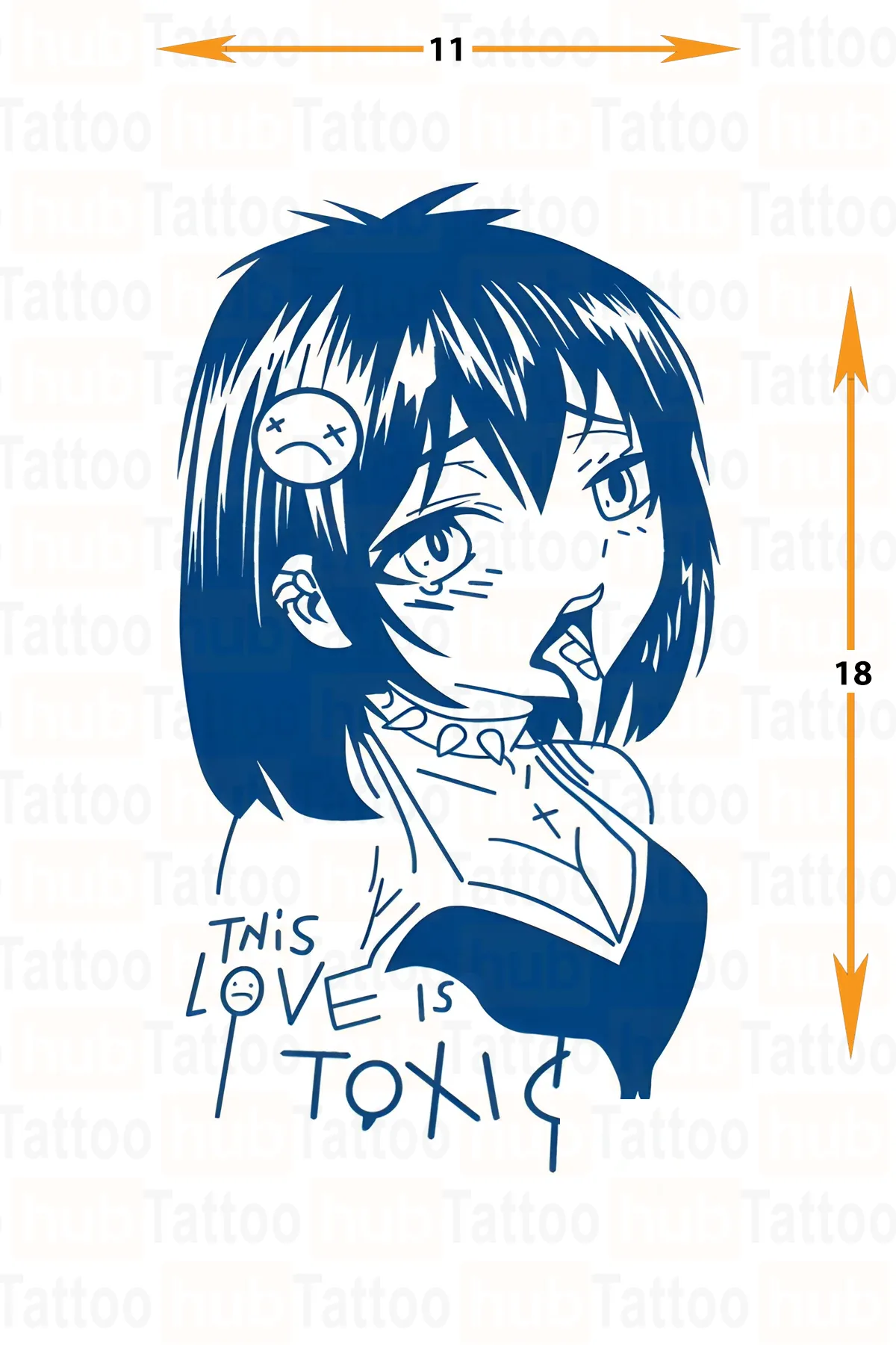 anime/manga  yari kalici dövme 