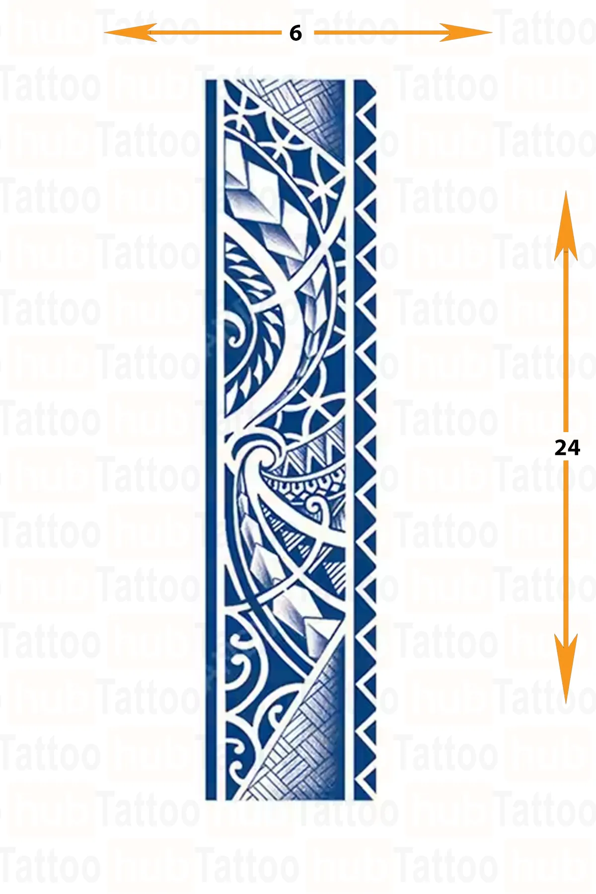 maori geometrik yari kalici þerit dövme 