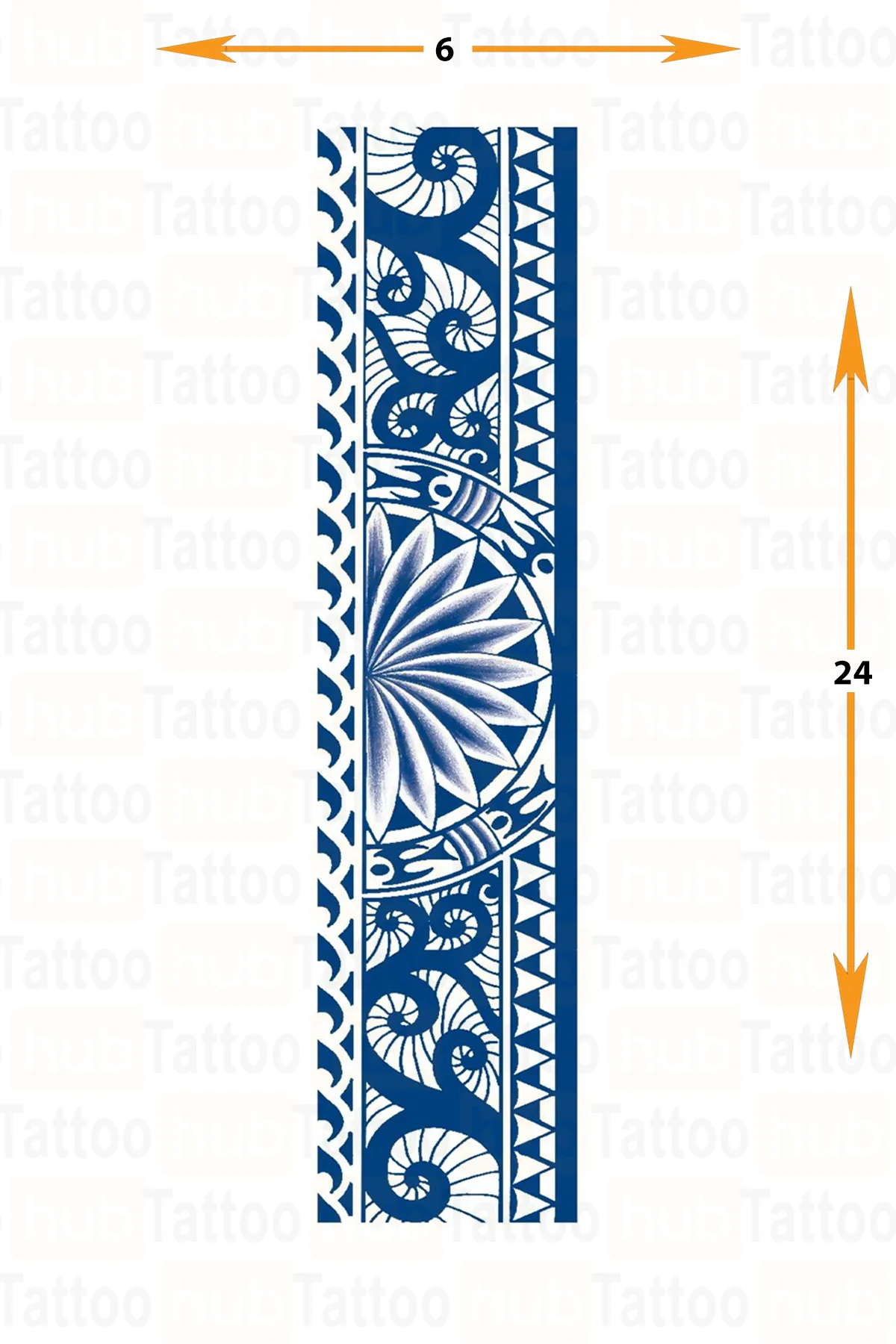 tribal rüzgar yari kalici þerit dövme 