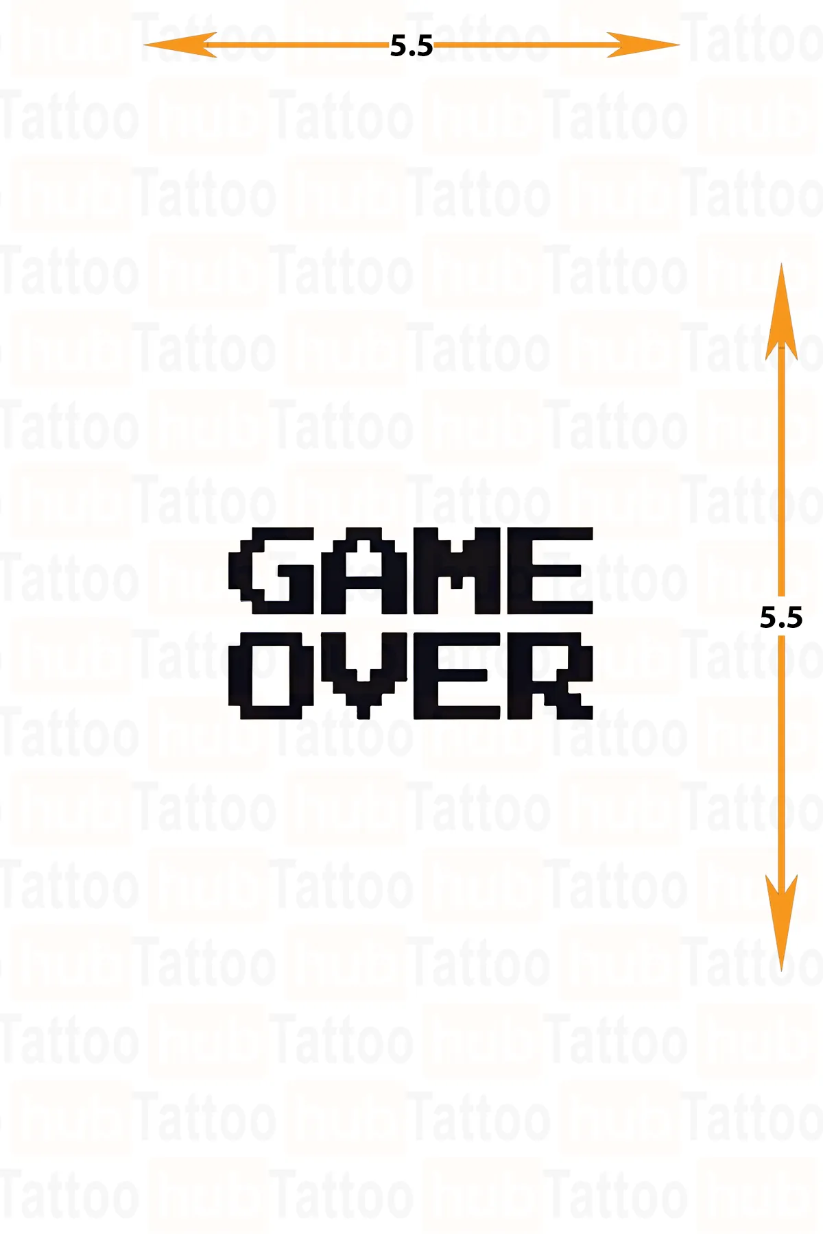yari kalici minimal boy dövme ( game over )