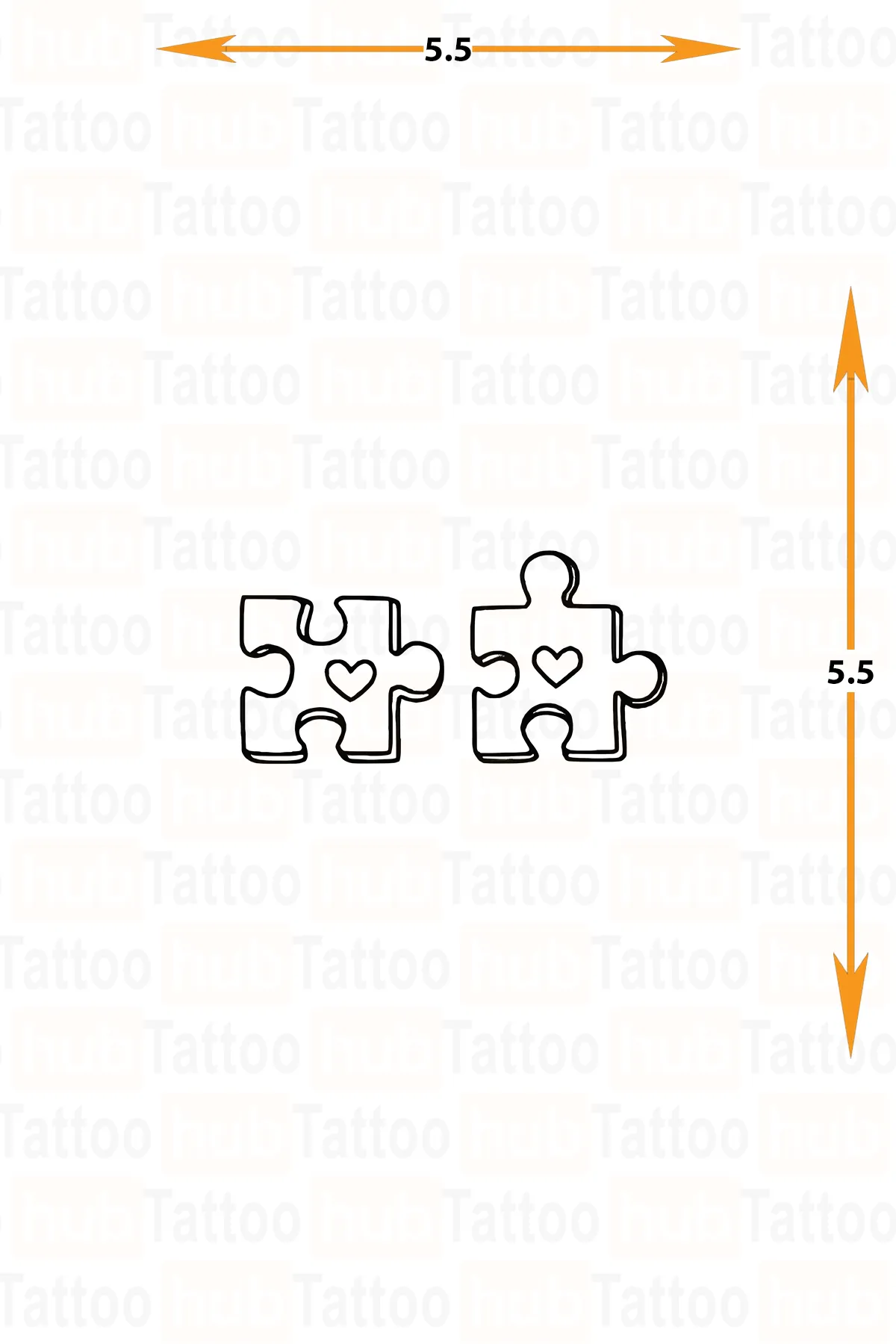 yari kalici minimal boy dövme (puzzle)