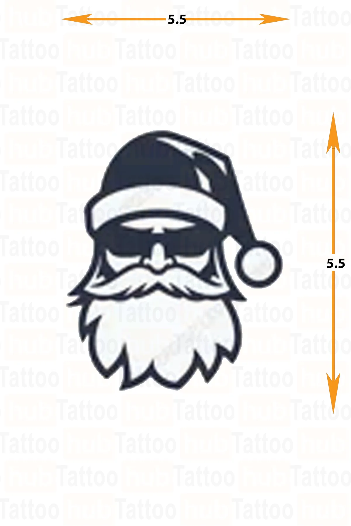 yari kalici minimal boy dövme (noel baba)