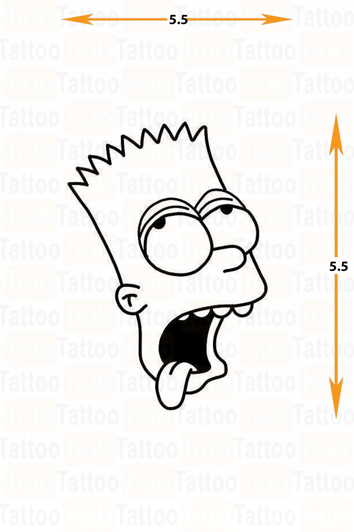 yari kalici minimal boy dövme (simpson)