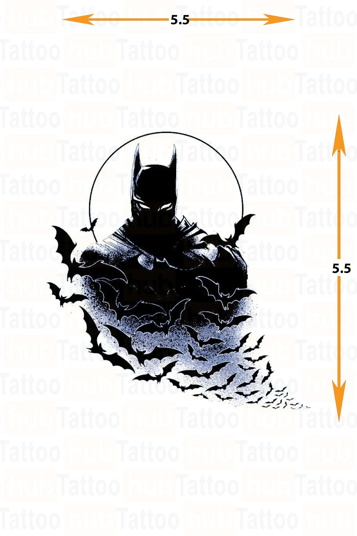 yari kalici minimal boy dövme(batman )
