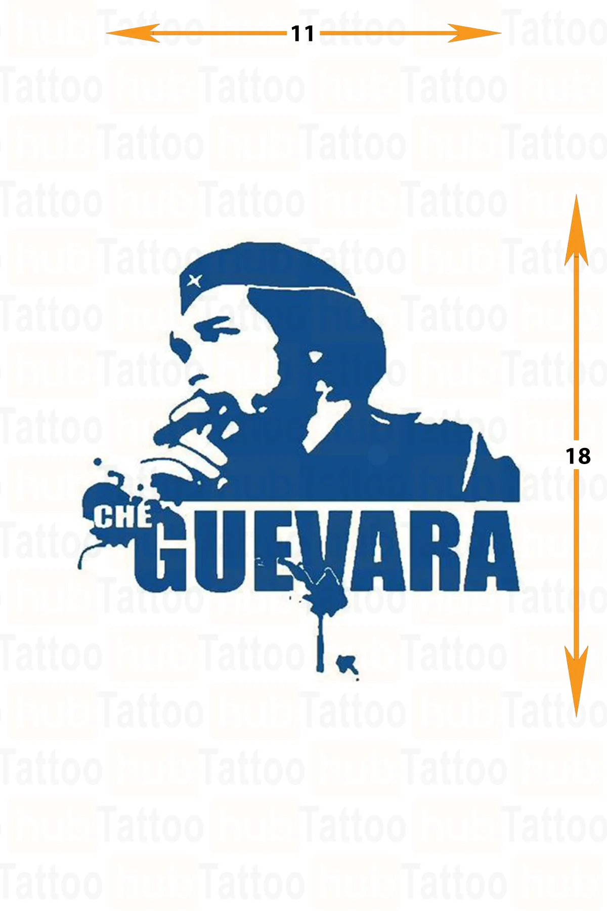 yari kalici orta boy che guevara dövmesi 