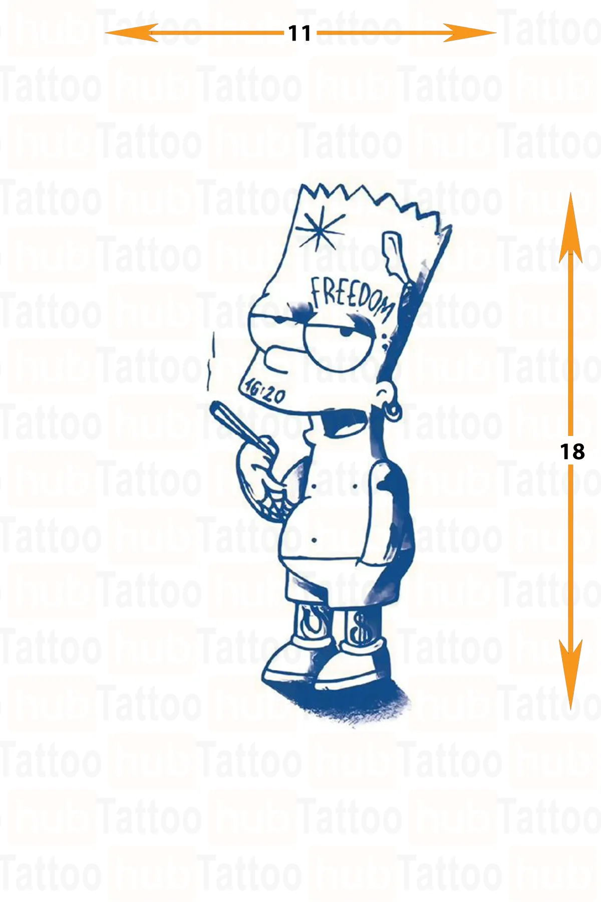 yari kalici orta boy the simpson dövmesi 