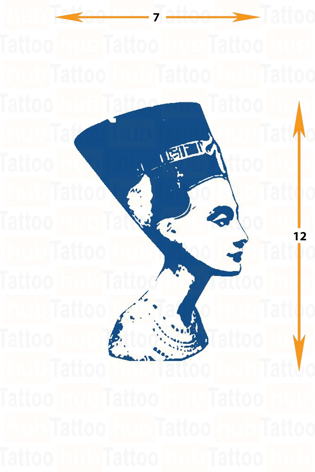 yari kalici nefertiti kraliçe motifi dövme – asalet, bilgelik ve antik misir'in sembolü!