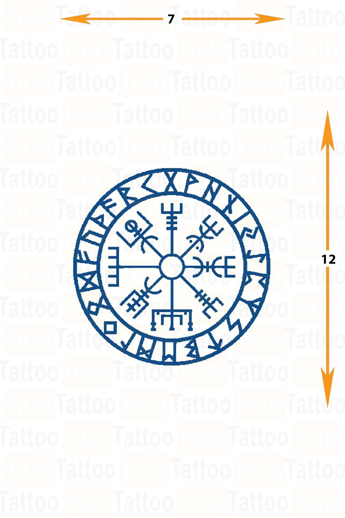 yari kalici iskandinav vegvisir motifi dövme – yön, koruma ve güçlü bir yolculuðun sembolü!